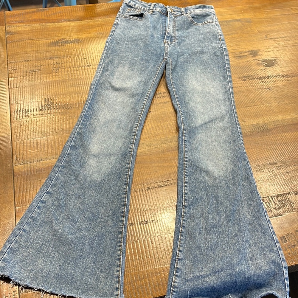 Dark-ish blue Flare jeans size small SHEIN